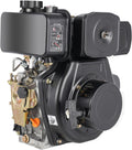4 Stroke Diesel Engine 247CC 5HP Diesel Motor 3.6KW Single Cylinder Vertical Engine Diesel Engine Motor with Air Cooled System & Hand Start Mode for Water Pumps, Micro Tillers | US Stock