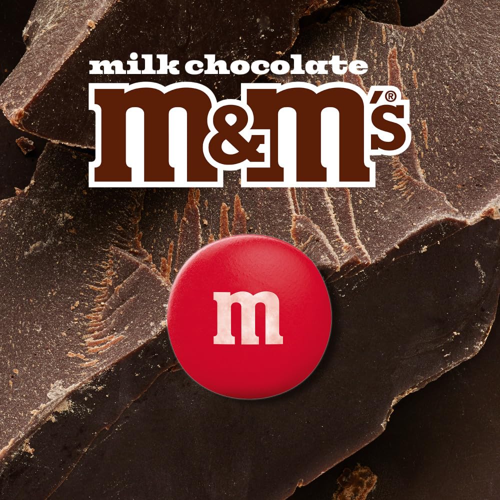 M&M's Milk Chocolate Bulk Candy in Resealable and Recyclable Jars, Party Size Assorted Chocolate Candies, Movie Night Snacks, Candy Buffet, 25.5 Oz Each,2 Count (Pack of 5)