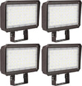 kadision 150W LED Flood Light with Dusk-to-Dawn Photocell, 150W/100W/75W Adjustable 130lm/W 5000K Daylight 100-277V IP65 Waterproof, Trunnion Mount LED Parking Lot Light, ETL Listed (Pack of 4)