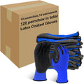 Evridwear Crinkle Latex Rubber Hand Coated Safety Work Gloves for Men Women General Multi Use Construction Warehouse Gardening Assembly Landscaping,Medium Blue 120 Pairs Pack