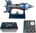 TR900 Turbofan Engine Model, Adjustable Speed Aircraft Turbojet Engine with LED Light, Mechanical Science Aero Engine Education Toy Desk Decor for Adult Hobbyists,28cm (Assembly Version -Blue Light)