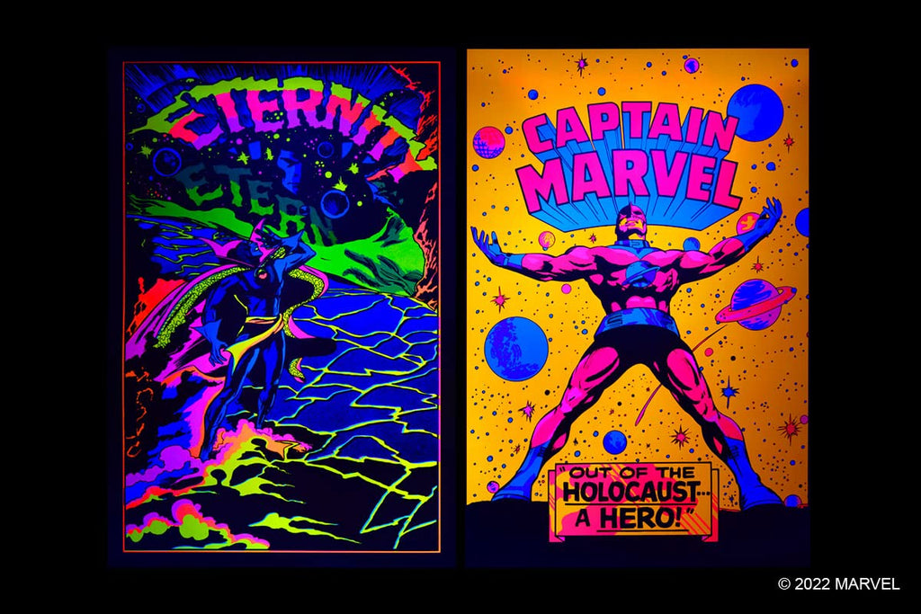 Marvel Classic Black Light Collectible Poster Portfolio Volume 2: 12 Collectible Ready-to-Frame Posters