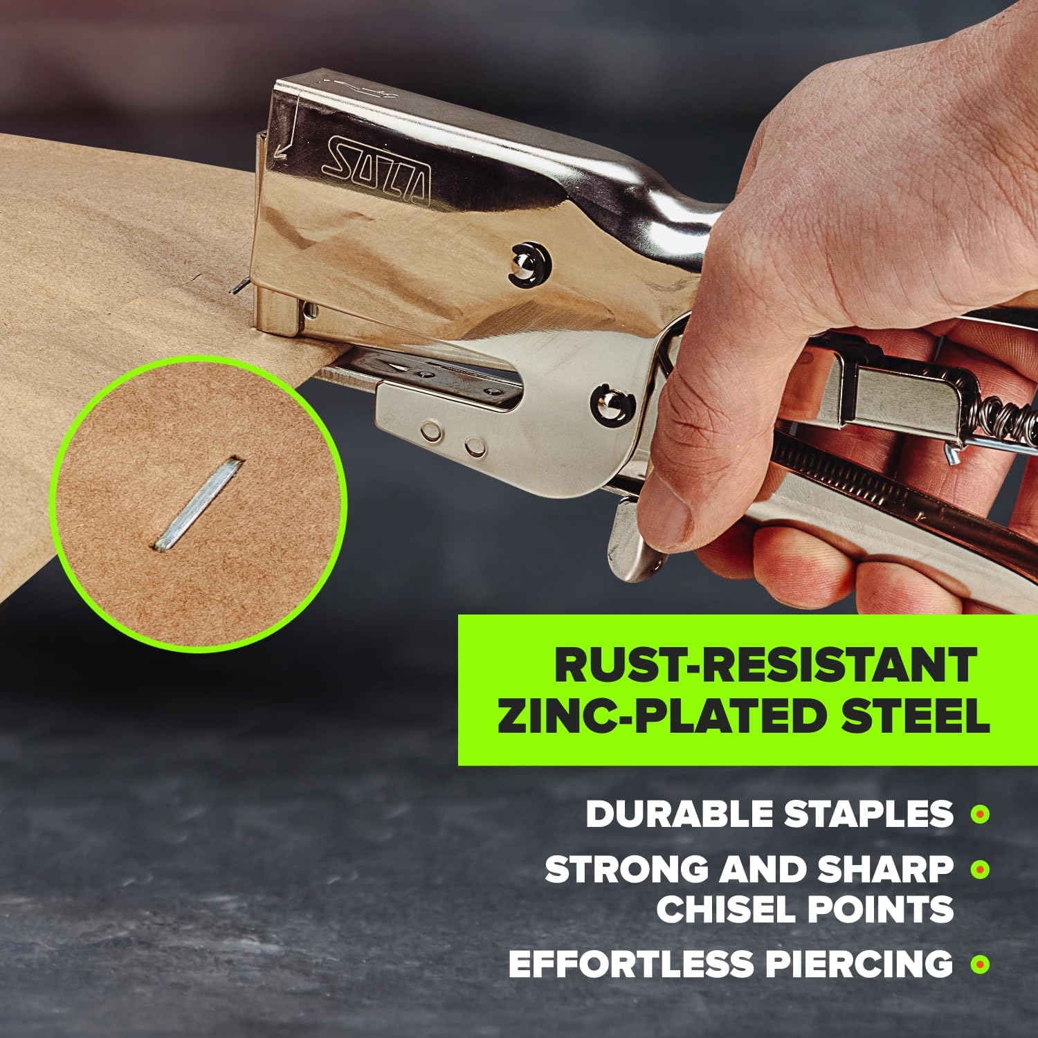 IDL Packaging Heavy Duty Staples for Plier HSP-12 - 7/16' x 1/4' x 0.04' (10 Boxes, 50000 Pcs) - Non-Rusting Stainless Steel & Zinc-Plated Steel Industrial Staples