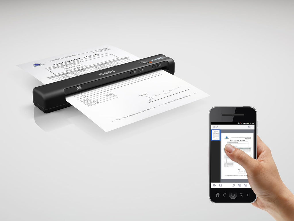 Epson® WorkForce® ES-60W Wireless Portable Color Document Scanner, B11B253201