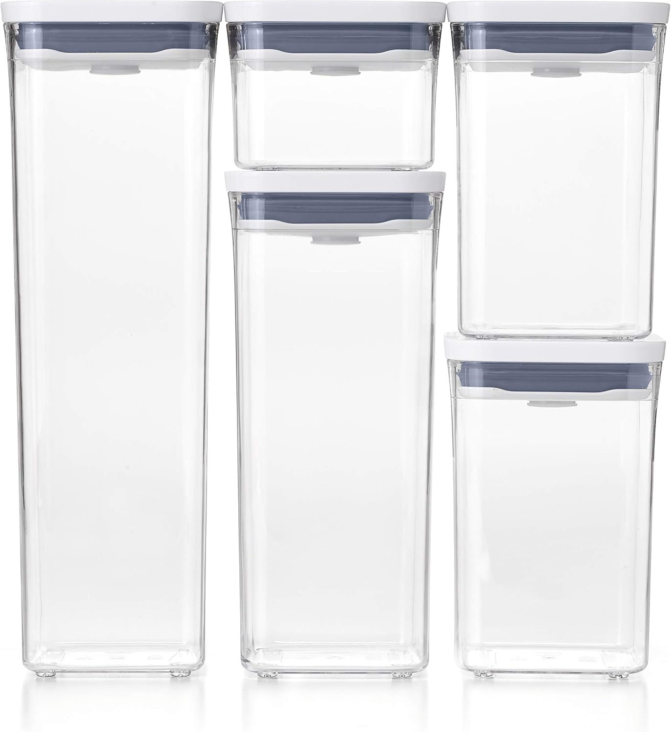 OXO Good Grips Storage Container Airtight | Stackable | For Pantry Organization | Dishwasher Safe | 5 Piece Set, Pack of 2