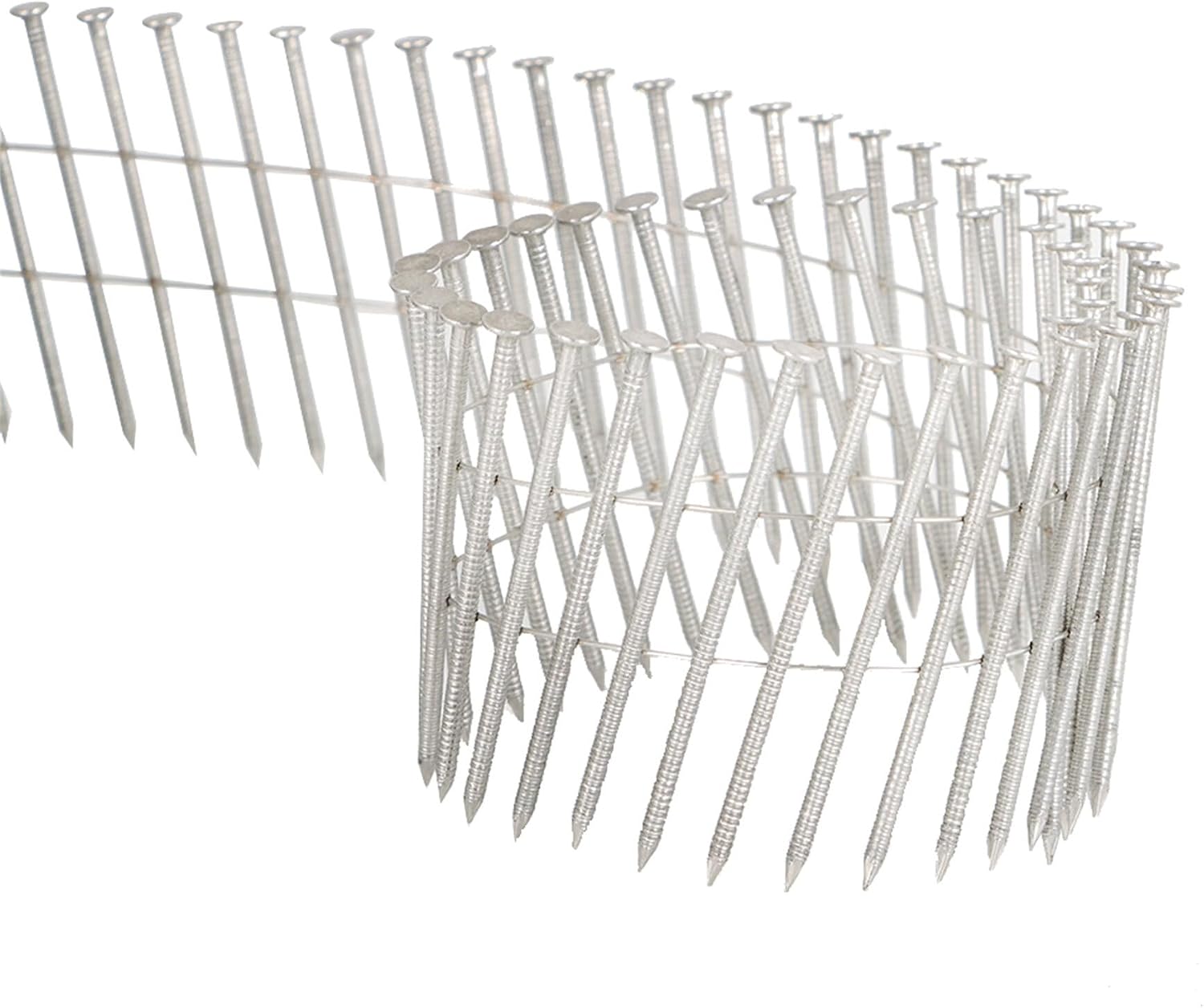 3600 2-1/2in 15 Degree Coil Siding Nails 0.09in Ring Shank for Cement Board Siding or Fencing Applications