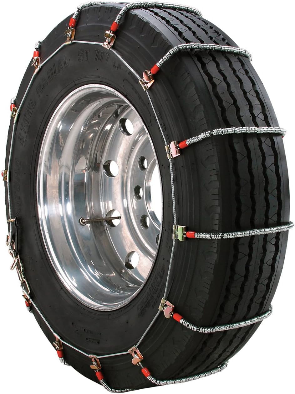 SCC TA1949 Alloy Radial Heavy Duty Truck Singles Tire Traction Chain - Set of 2