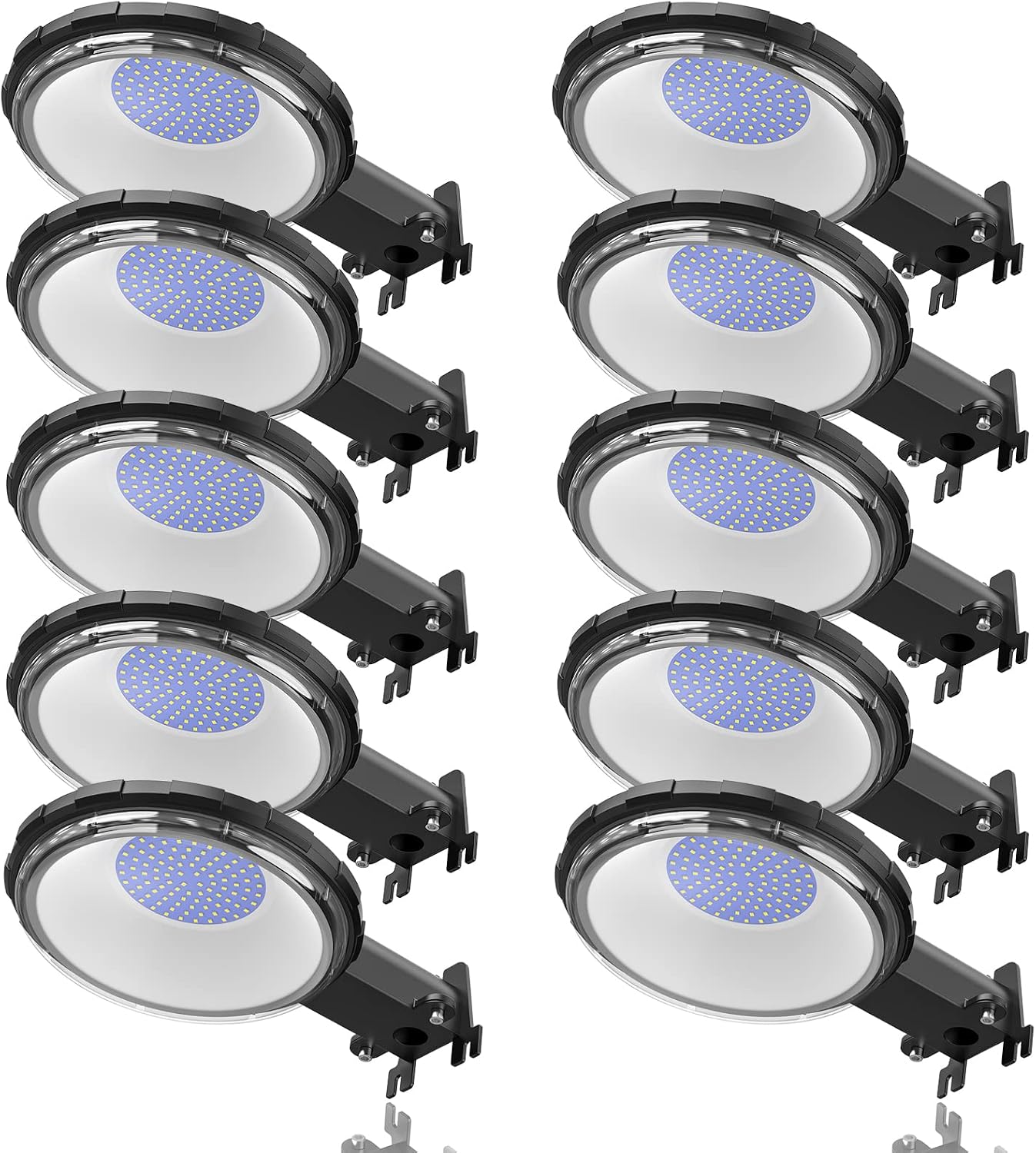 Viugreum 10 Pack 100W 12000LM LED Barn Light,Dusk to Dawn Outdoor Lighting, Garden Light IP65 Waterproof 5000k Daylight (700w MH/HPS Replacement) Security Light with Photocell