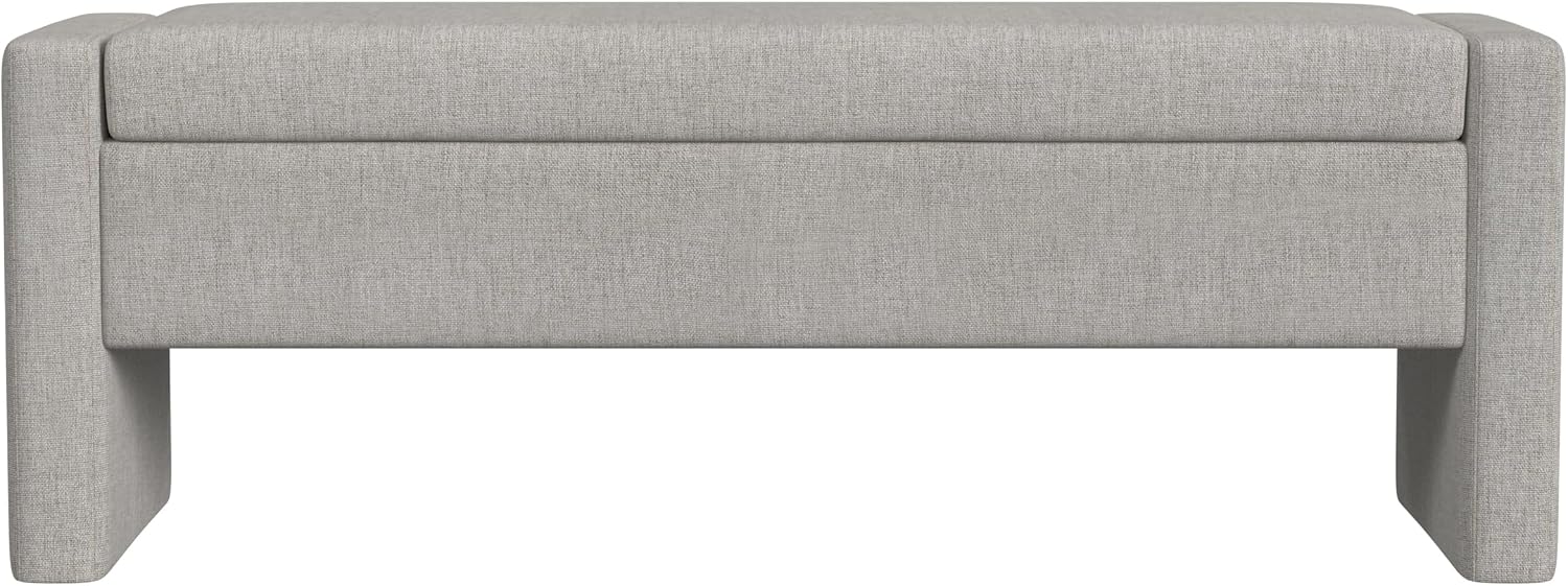 HomePop 50' Copenhagen Storage Bench - Light Gray Woven