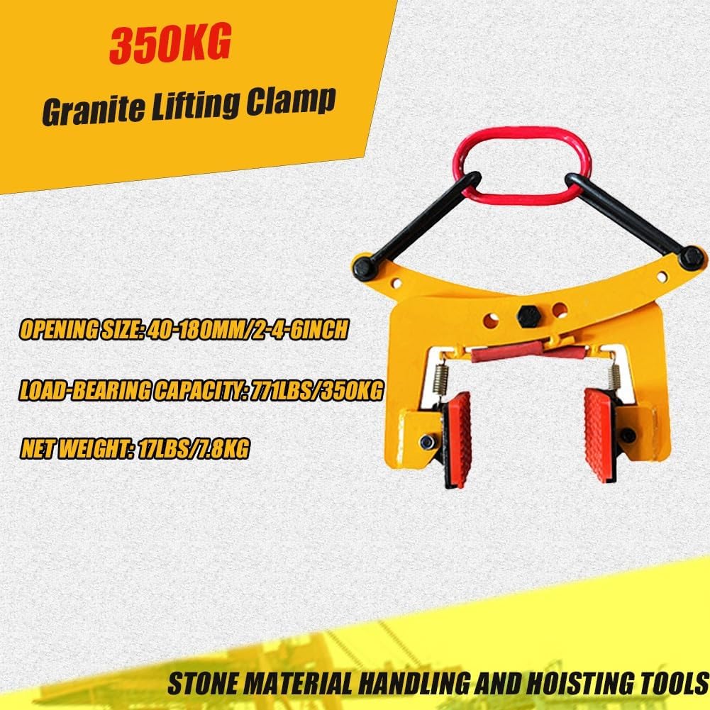 Heavy Duty Granite Stone Lifting Clamps, 6' X-Shaped Design, 717lbs Capacity for Easy Lifting & Transferring of 2-4-6 Inch Slabs, Ideal for Contractors & DIY Proj
