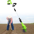 20V Cordless Tiller Cultivator, Garden Tiller Rotavators with 4000mAh Rechargeable Battery and Charger, Cordless Electric Garden Tiller for Gardening, Soil Turning