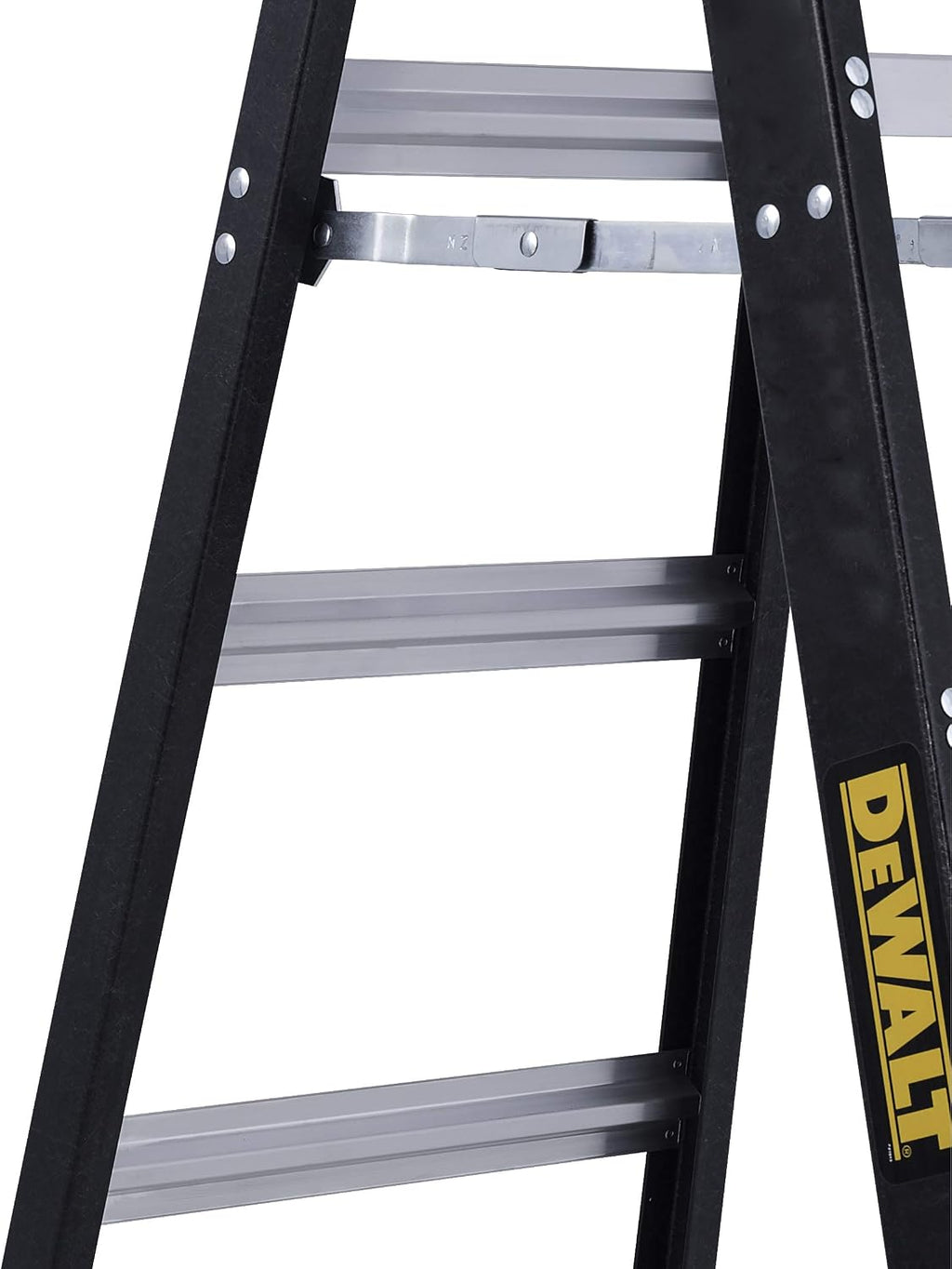 DeWalt DXL3010-07 7-Feet Fiberglass Stepladder Type IA with 300-Pound Duty Rating, 7-Feet, Color may vary,Black