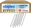 Sandbaggy 6 inch Landscape Sod Staples (9 Gauge Steel) ~ Great for Hard Soil - 20% Thicker Than Competition - Trusted by Farmers & Contractors Across USA (500 Staples)