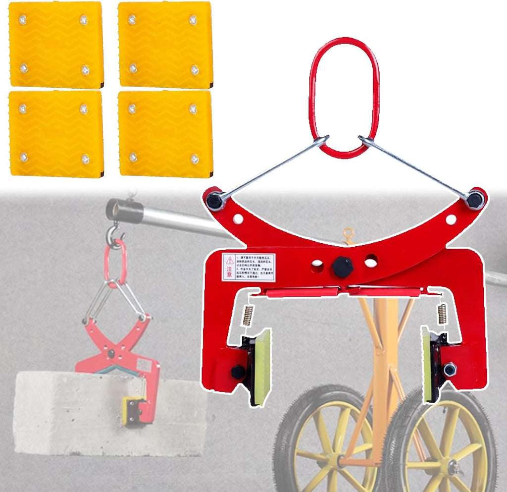 Granite Slab Lifting Clamp -325 260 280 Kg, Heavy Duty Stone Carrying Clamps for Lifting And Transporting Concrete Block Granite Slab Stone Slab, Adjustable Granite Curb Clamp(Opening size 3.9-11.8in/