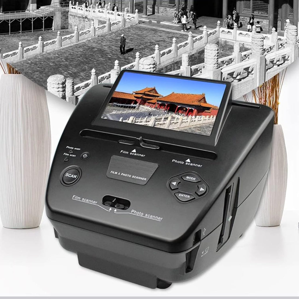 Digital Film & Photo Scanner, High Resolution 22MP Film Scanner, with 5' LCD Screen, Converts 35mm/135 Slides & Negatives Film, Photo, for Saving to Digital Files