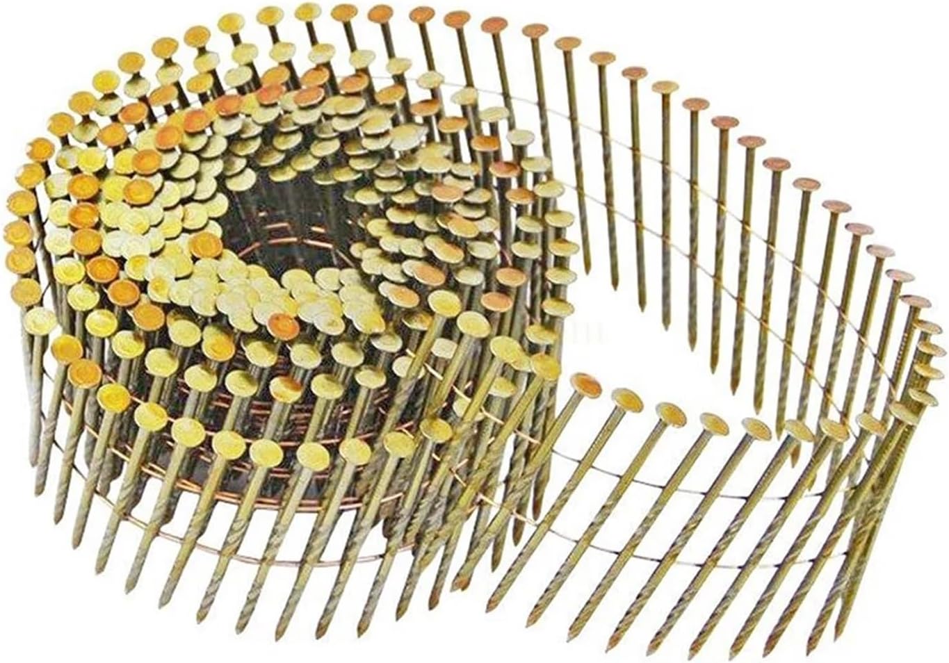 Roofing Nails 1roll*14000pcs Coil Siding Nails Nailer Collated Wire Full Round Ring Shank Framing Carpentry Nail