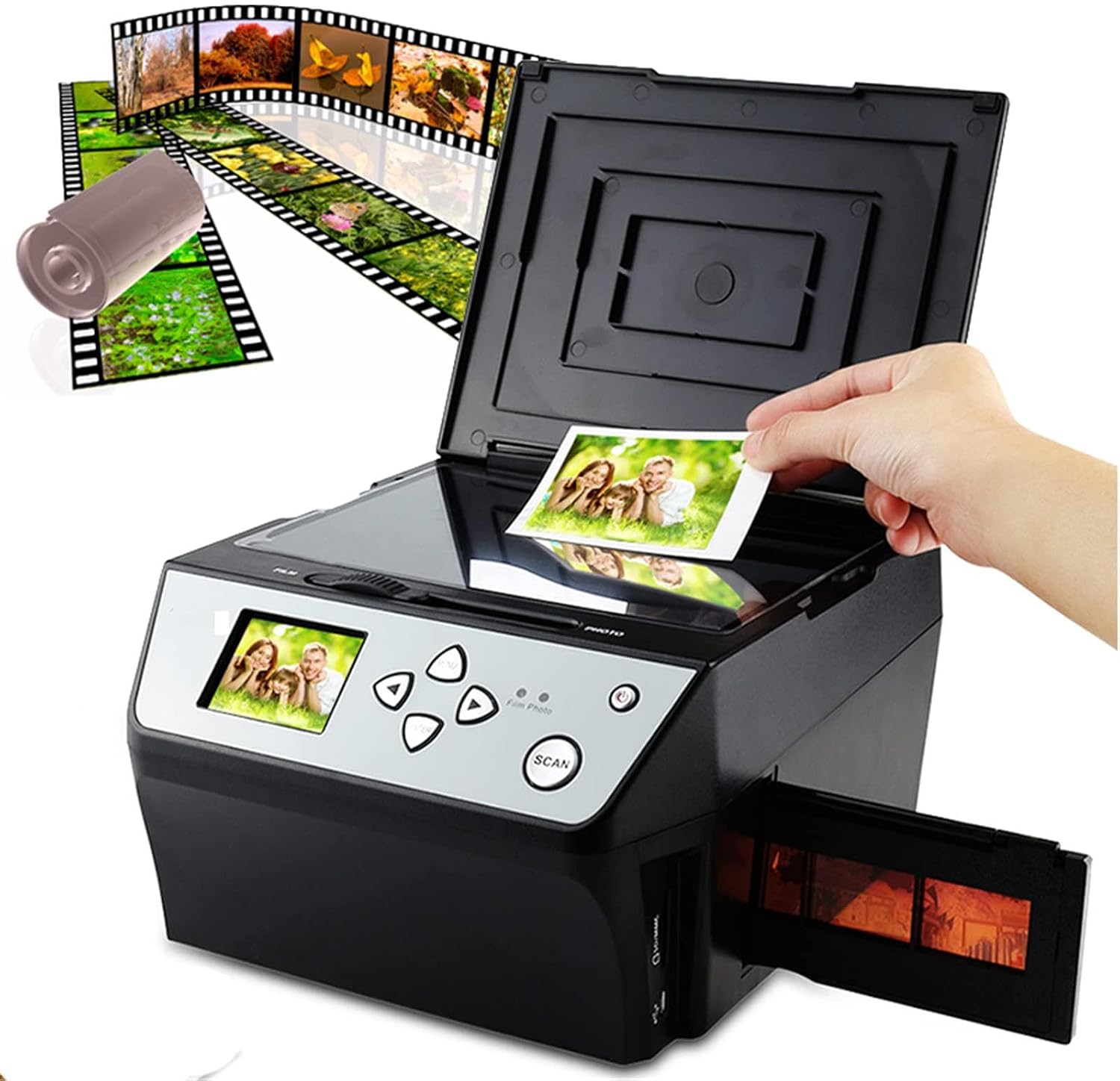 Digital Film & Slide Scanner, 22MP All-in-1 Film & Slide Scanner, Digital Film Scanner, Film and Slide Scanner Convert 135 Film