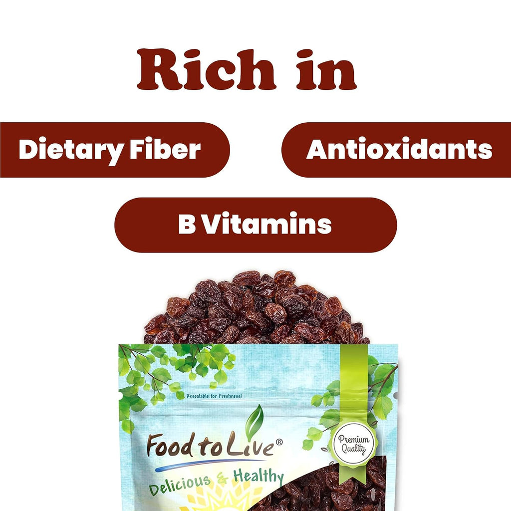 Food to Live Sultana Raisins, 16 Pounds – Natural Dried Grapes for Baking, Snacking, and Trail Mixes.Vegan, Bulk. No Sugar Added, Unsulfured, Lightly Coated with Sunflower Oil. Perfect Pantry Staple