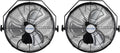 BILT HARD 3000 CFM 14 in. Outdoor Wall Mount Fan, 3-Speed Waterproof Wall Fan Industrial Grade High Velocity Outdoor Fans for Patio, Commercial, Garage, and Gazebo Use- ETL Listed, 2 Pack