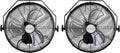 hykolity 5400 CFM 20 in. Outdoor Wall Mount Fan, 3-Speed Industrial Grade High Velocity Outdoor Fans, Waterproof Wall Fan for Patio, Garage, Commercial, and Gazebo - UL Listed, 2 Pack