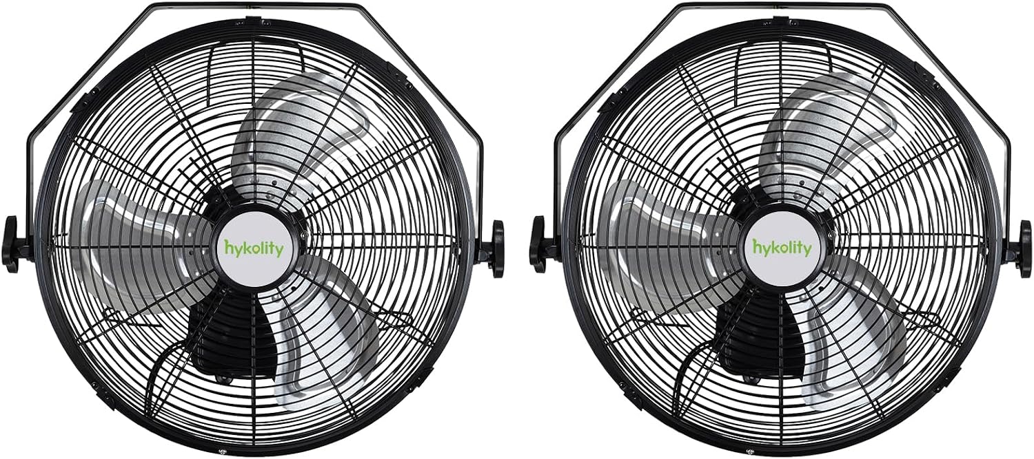 hykolity 5400 CFM 20 in. Outdoor Wall Mount Fan, 3-Speed Industrial Grade High Velocity Outdoor Fans, Waterproof Wall Fan for Patio, Garage, Commercial, and Gazebo - UL Listed, 2 Pack