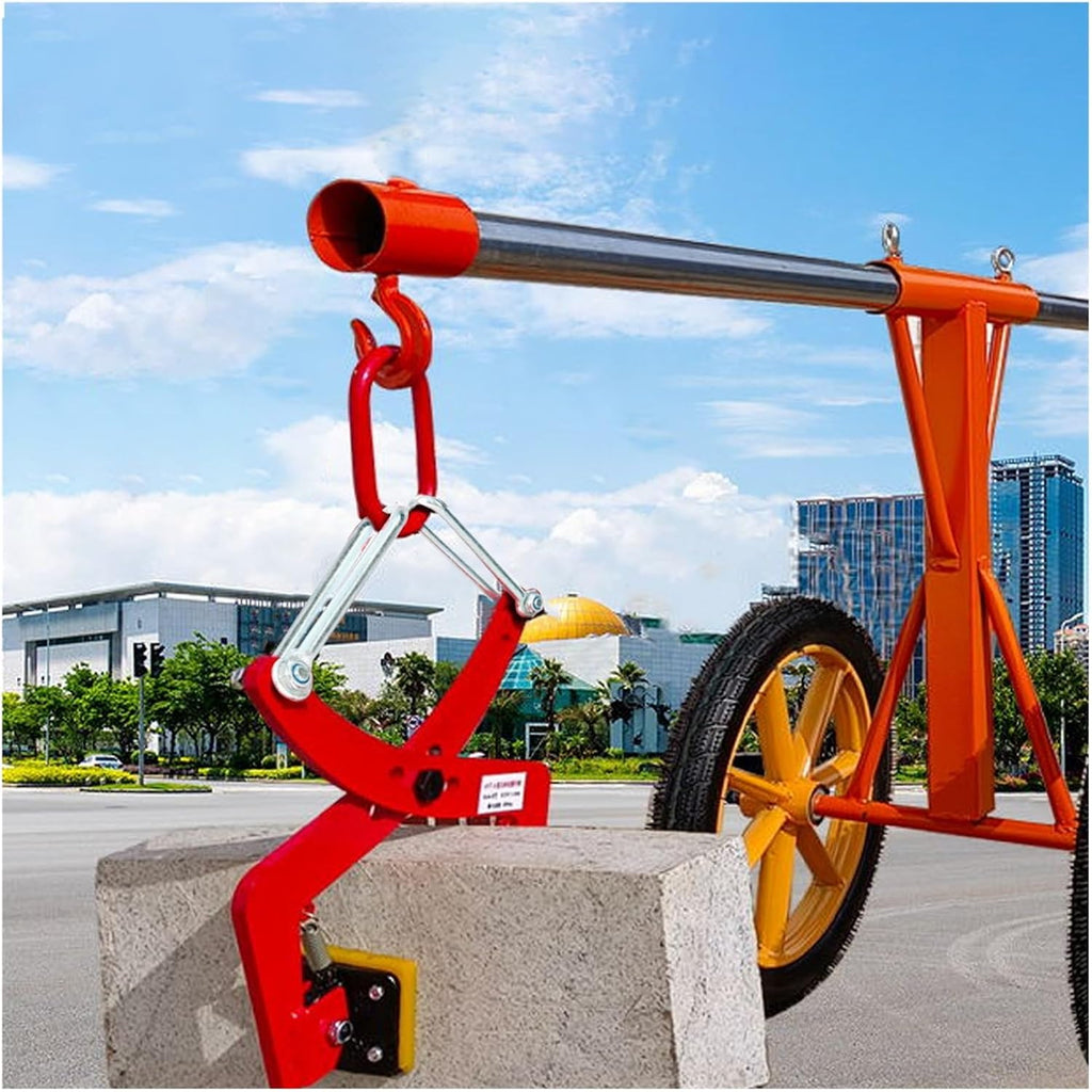 Stone Lifting Clamps with 2 Pairs Of Rubber Mats, Heavy Duty Scissor Granite Slab Carrying Lifting Clamps for Timber/Steel Sheet/Glass, Slab Lifter for Stone Handling Road Construction(Opening size 12