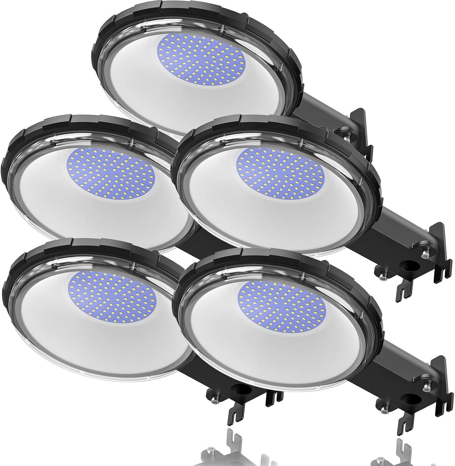 Viugreum 5 Pack 100W 12000LM LED Barn Light,Dusk to Dawn Outdoor Lighting, Garden Light Ip65 Waterproof 5000k Daylight (700w MH/HPS Replacement) Security Light with Photocell