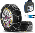 Auto Tightening Snow Chains for SUV,Pickup and Trucks – Quick Fit, Easy Installation, Reusable Universal Tire Chains for Winter Emergency Traction (Set of 2)