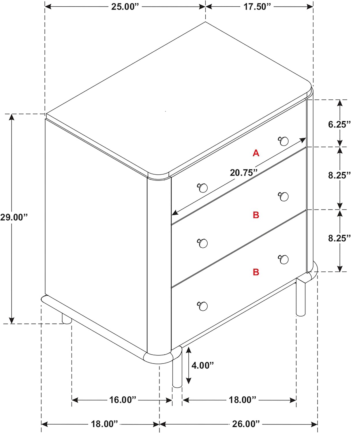 Coaster Home Furnishings - Arini - Wood - 3-Drawer Nightstand with Dual USB Ports, Felt-Lined Top Drawer, Aged Brass Round Knobs and Metal Base - Bedroom - Sand Wash - 224302