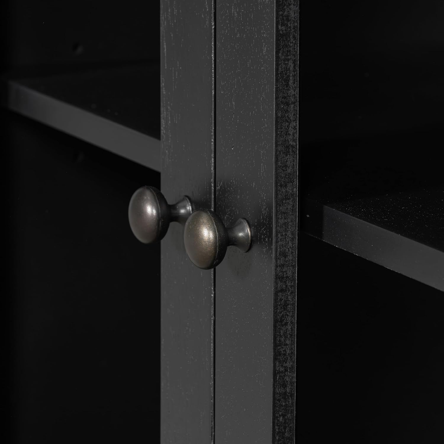 Christopher Knight Home Mia Modern Storage Cabinet with Doors and Drawers, Wooden Sideboard Cabinet with Adjustable Shelf, Freestanding Buffet Cabinet with Storage for Dining Room, Black
