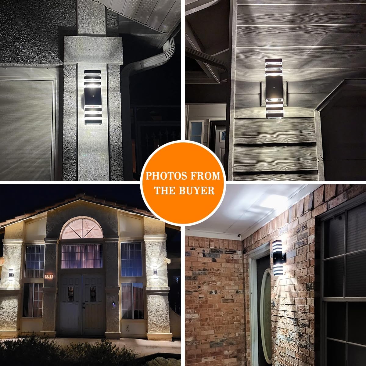 6 Pack Dusk to Dawn Outdoor Light Fixture,14W IP65 3000K 1100LM Warm White,Exterior Lights for House, Up and Down Outdoor Sconce Lights, Aluminum Outdoor Lights for House Porch Garage