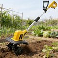 Upgraded Cordless Tiller for Gardening,48 Steel Tines Chargeable Rototiller,87' Width 7' Depth Garden Tiller Cultivator,for Soil,Tending & Composting 2000mAh