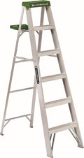 Louisville Ladder AS4006 6-Foot Aluminum Step Ladder, 225-Pound Capacity, Green, 6 Feet