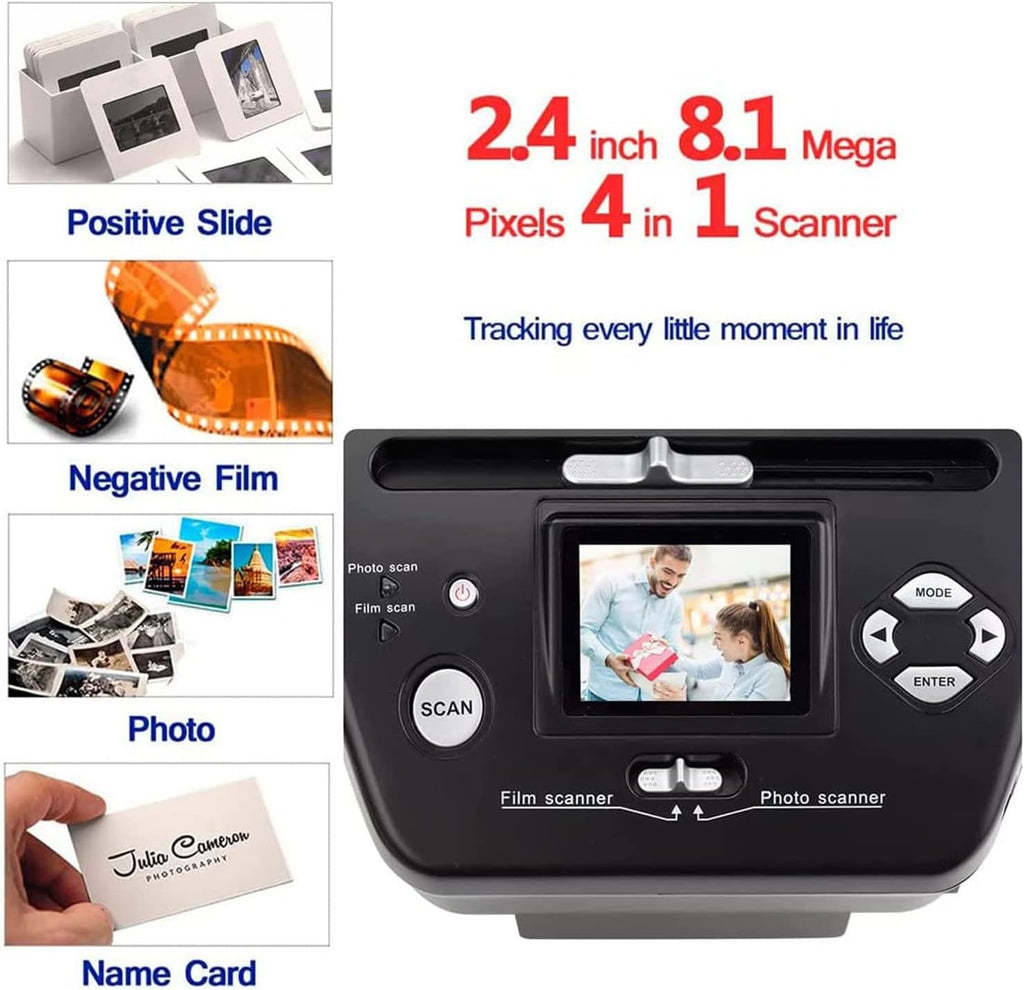 Film & Slide Scanner Digital Film Converter, 8.1 Mega Pixels Photo and Film Scanner, 135 Negative Scanner Photo Scanner Views