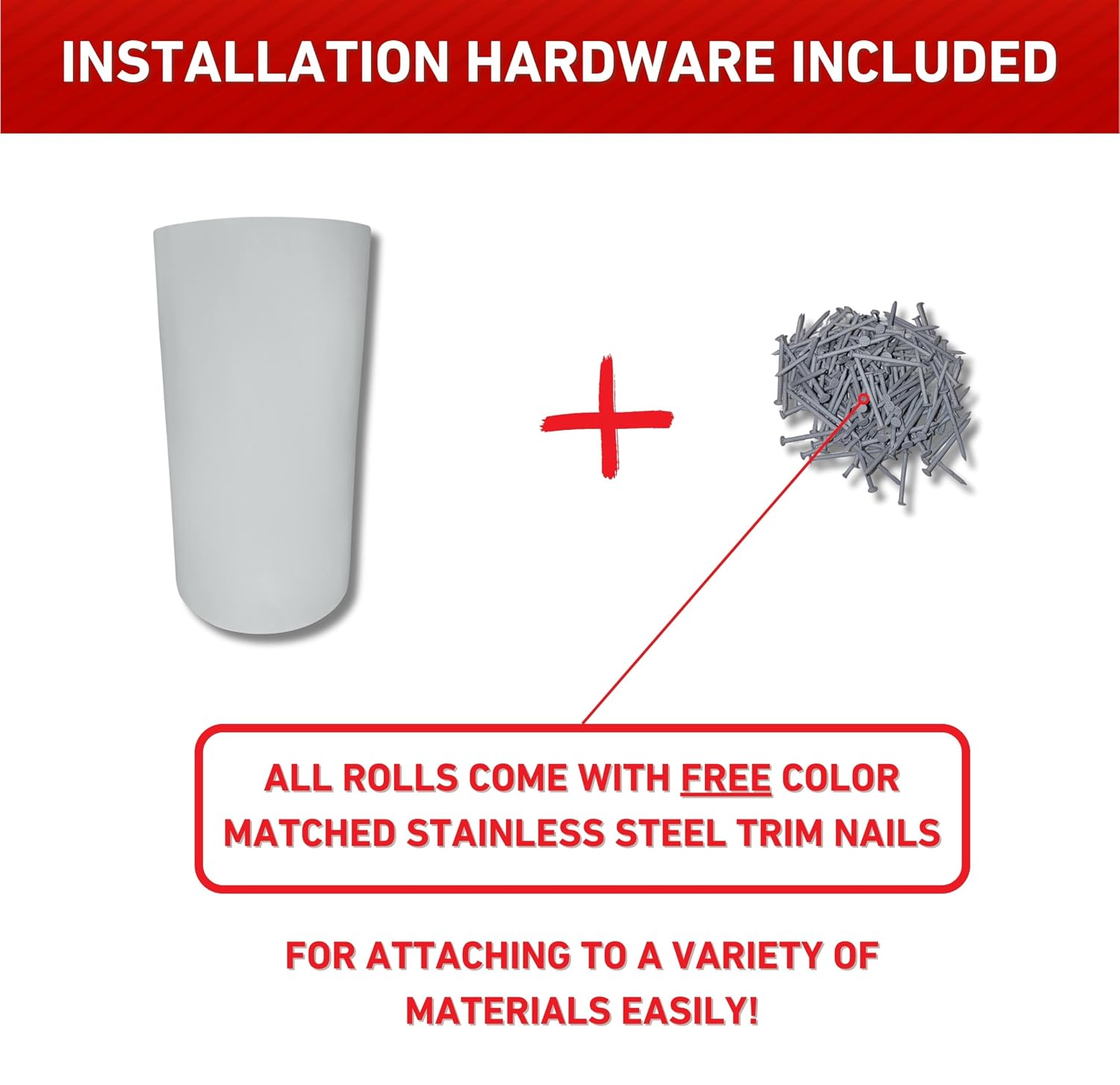 Eagle 1 Aluminum/Vinyl Siding Coil (Multiple Sizes) Each Roll Includes Free 1.25' Matching Stainless Steel Trim Nails - Fascia Cover- Aluminum Flashing Roll (12' x 50 FT, Burgundy)