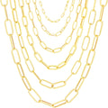 Nuragold 10k Real Yellow Gold Paperclip 2mm Elongated Cable Link Necklace (16'-24') Dainty Italian Jewelry for Men & Women