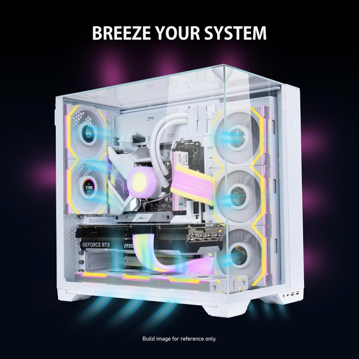 Lian Li UNI Fan SL Wireless (Reverse Blade) 120mm ARGB Fan - Triple Pack - 2.4 GHz Wireless Signal for RGB & Fans Control - Daisy-Chain Design - Controller Included and Required - White (12RSL1W3W)