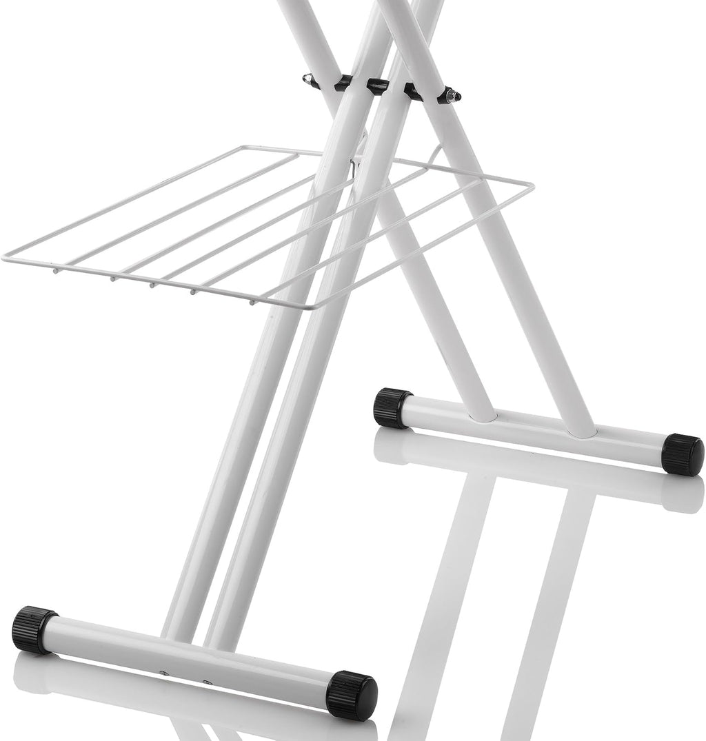 Reliable 320LB 2-in-1 Ironing Board, Standard 47.25' x 19' Convertible to Extra-Long Rectangular 55' x 19', Vera Foam Cover, Conex Heat Resistant Zone, Removable Iron Rest, Adjustable Height