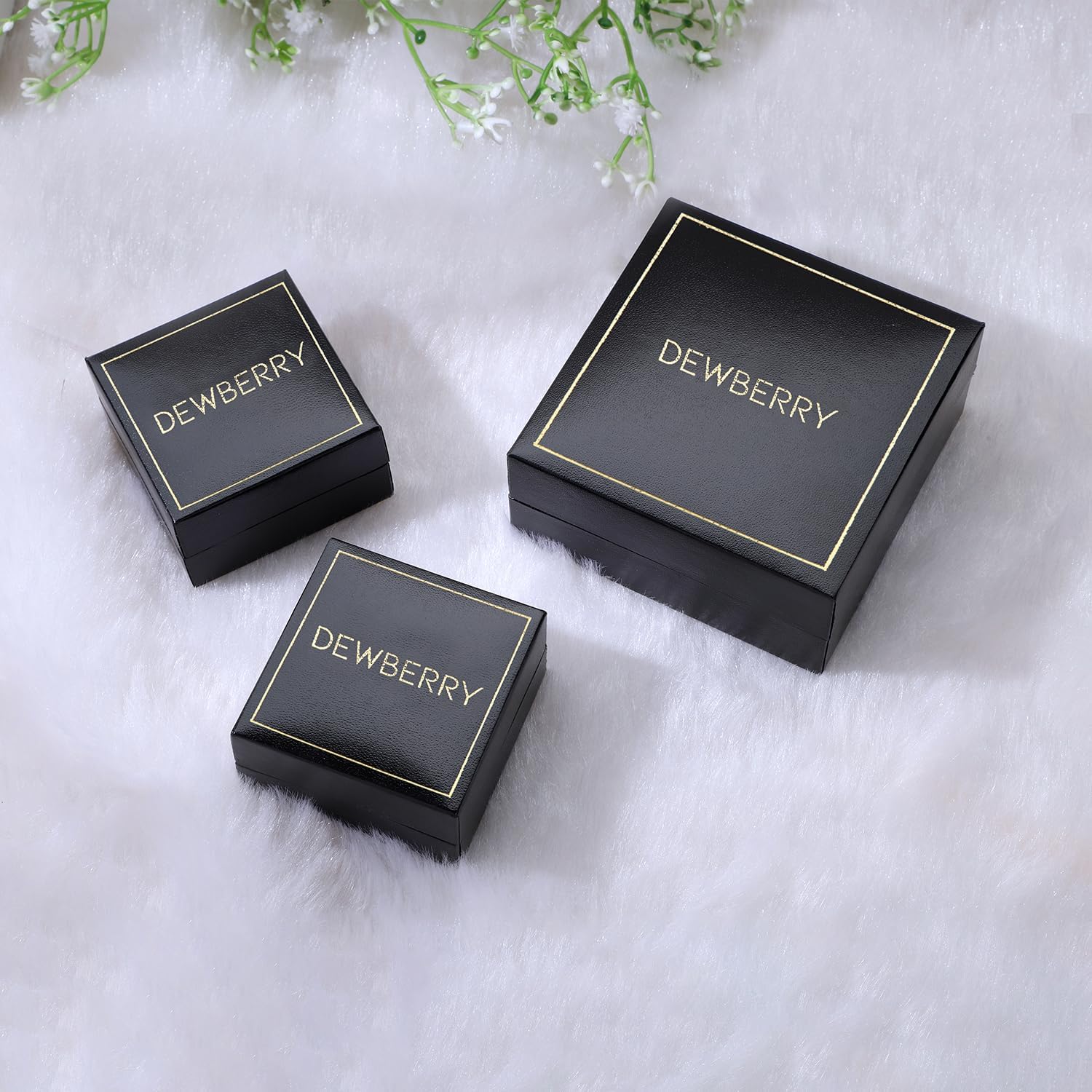 DEWBERRY 1/4 cttw to 2.00 cttw Round Black Diamond Solitaire Pendant Necklace for Women Men | 4 Prong Lobster Lock 18' Cable Chain Necklace in 14KT White or Yellow Gold Plating 925 Silver Pendant
