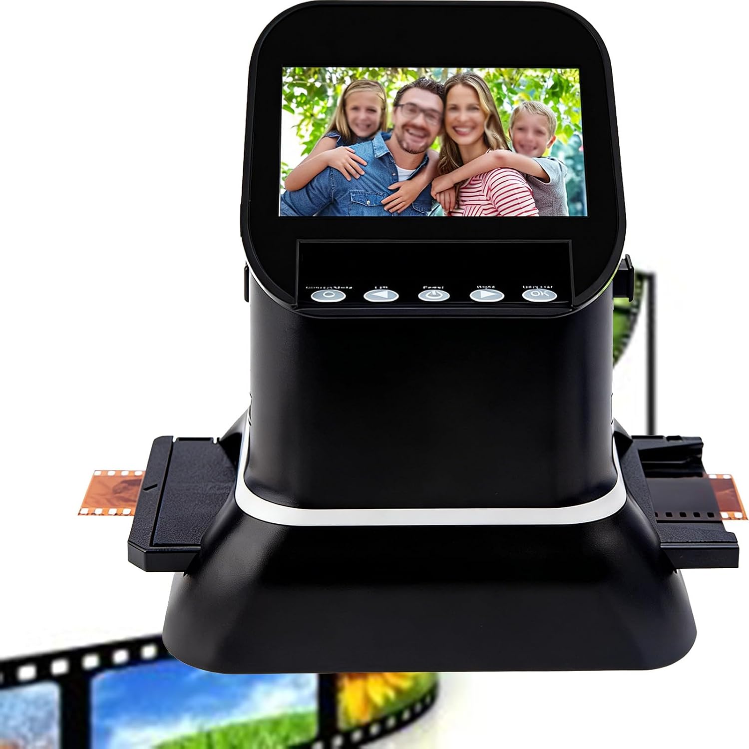 Digital Film Scanner, Converts 35mm, 135(36x24), 126, 127 Slides & Negatives to JPEG, Includes 4.3-inch LCD, High Resolution 120 Film Scanner