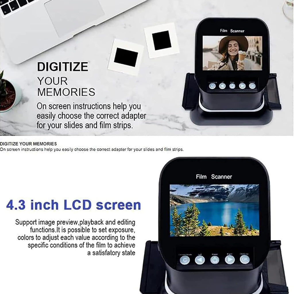 Digital Film & Slide Scanner, 22MP, 120/35mm/135 Film, Supports Negative, Slide, Black & White, USB/HDMI, Windows/Mac