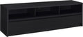 Coaster Home Furnishings Rutland 78-Inch TV Stand and Media Console Black, 3-Drawer Entertainment Center