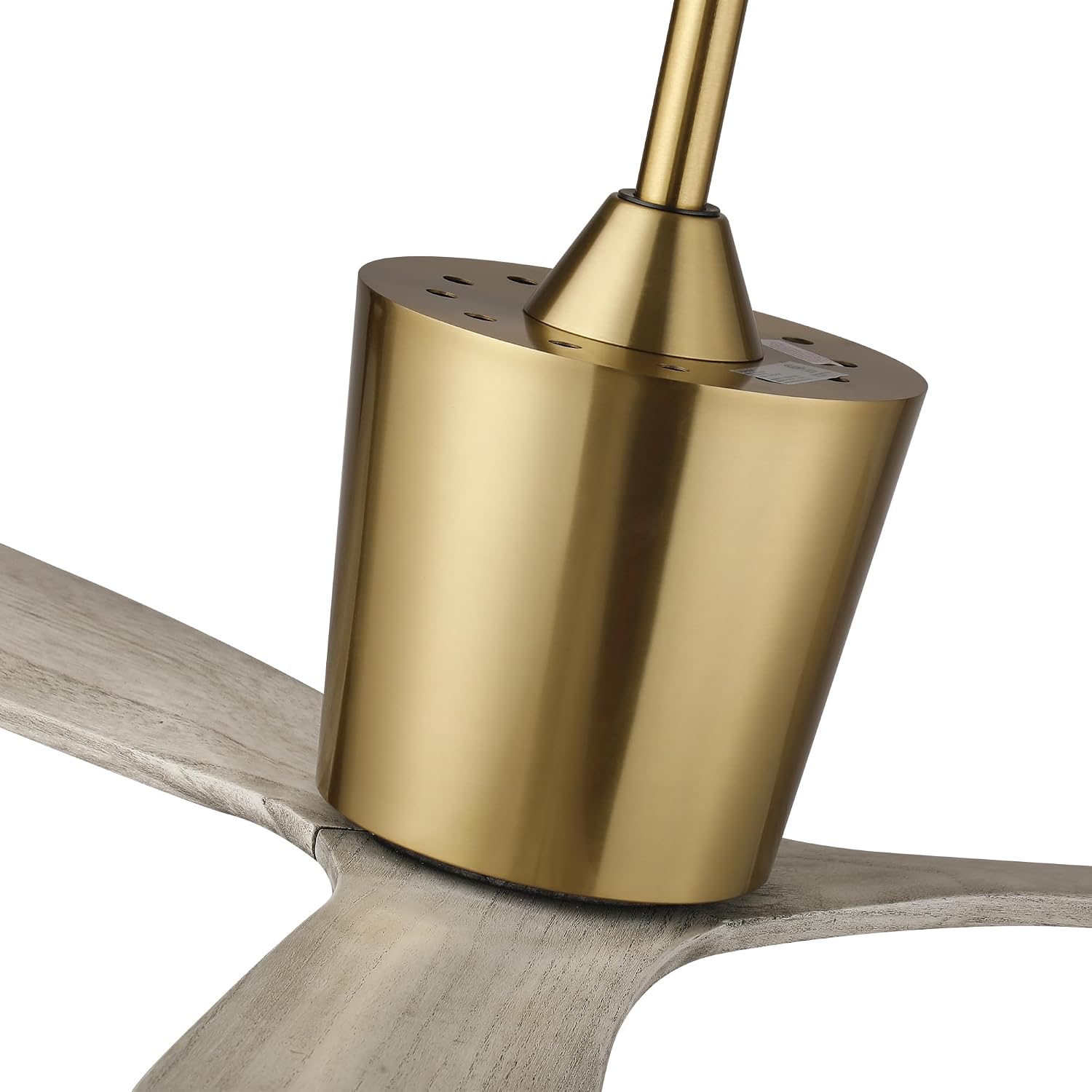 54' Modern Organic Ceiling Fan with Remote, Gold Ceiling Fan with Solid Wood Blades for Bedroom, Living Room, Japandi, Coastal & Contemporary Interiors