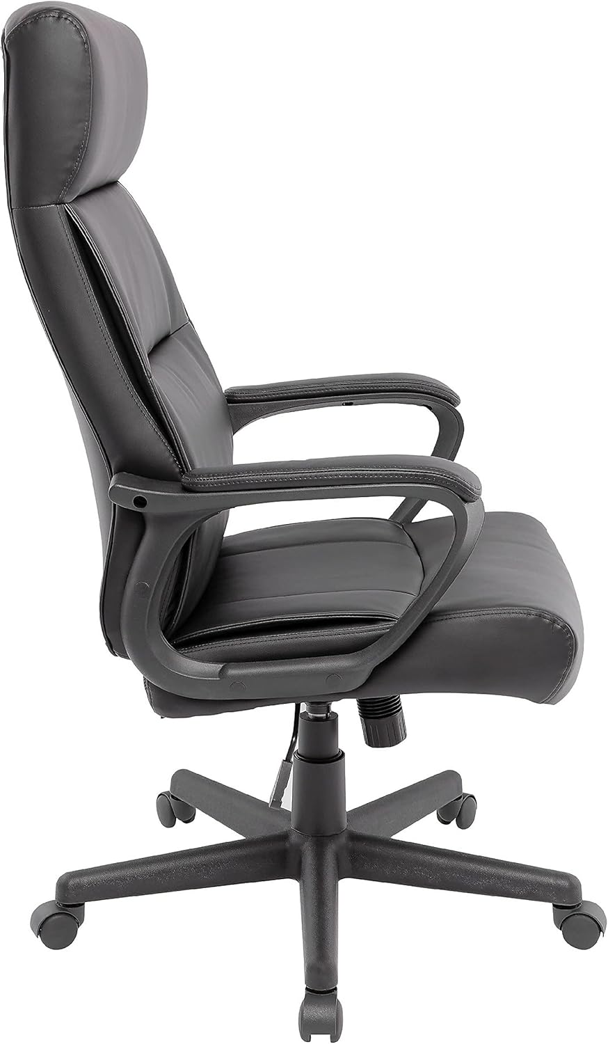 STAPLES Rutherford Ergonomic Manager & Executive Office Chair, High Back Swivel, Adjustable Height, Luxura Faux Leather, Black
