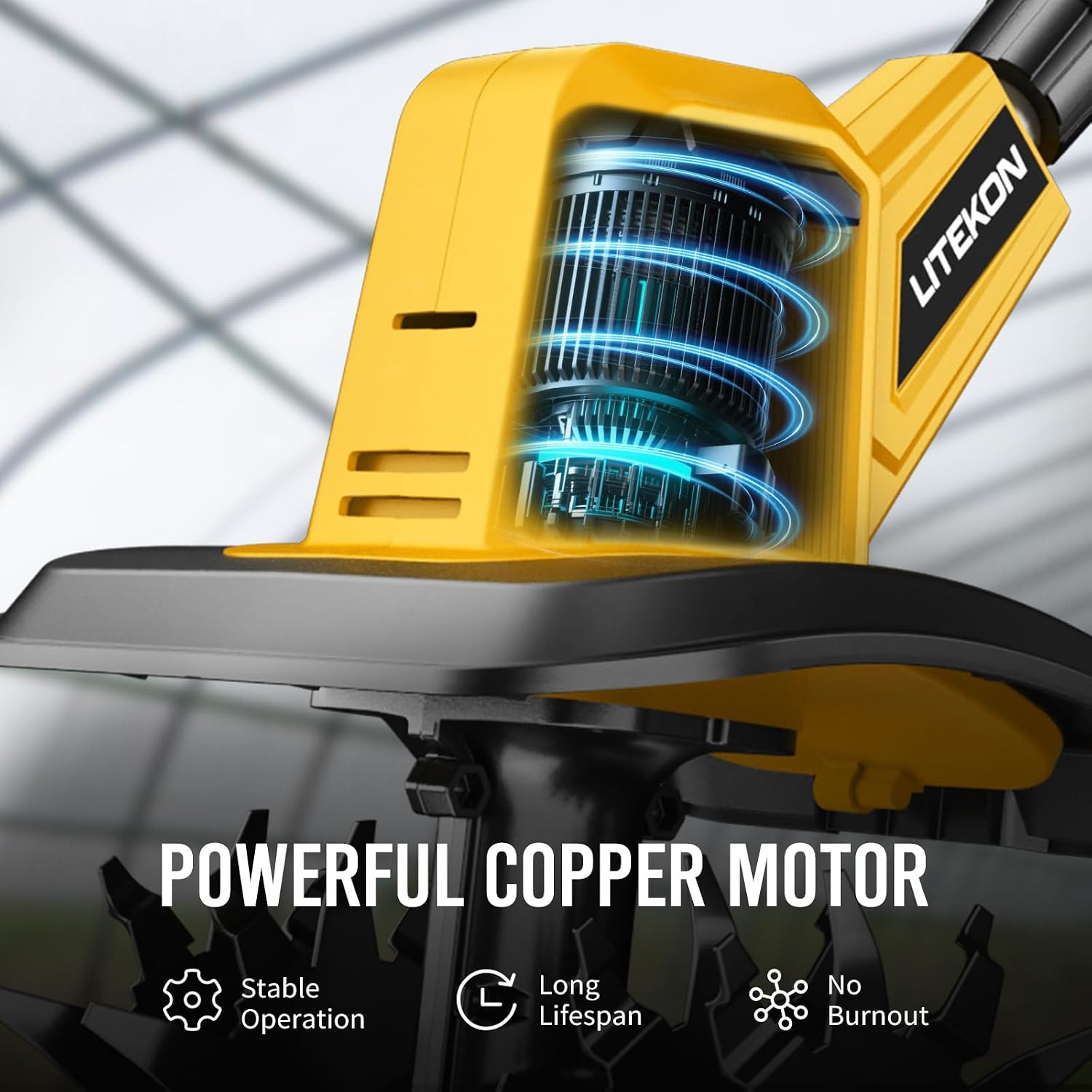 Cordless Tiller Cultivator with 2 x 2.0AH Batteries(120Minutes Use) & 1.5A Fast Charger, 540RPM High Power Electric Garden Tiller Battery Powered Rototiller with 10In Tilling Width & 7In Depth