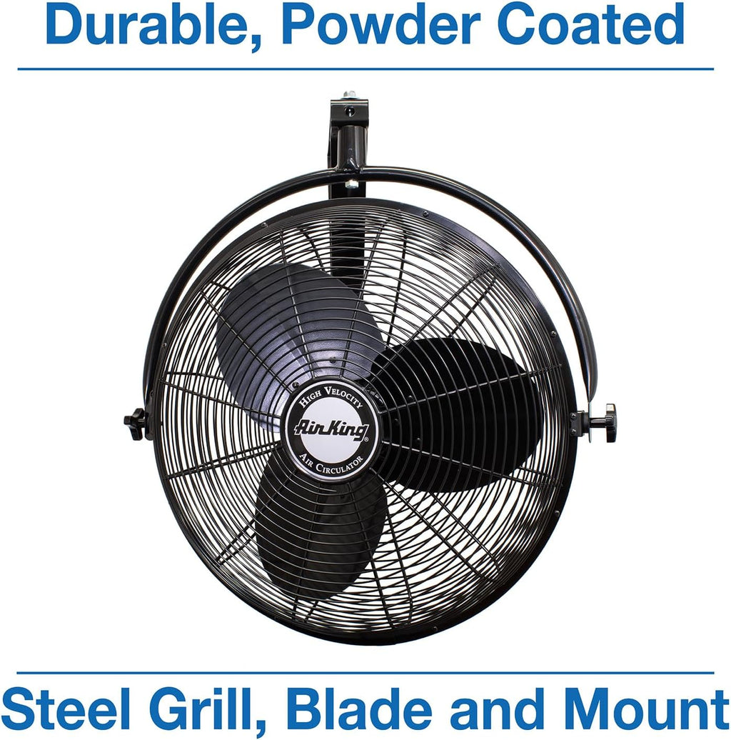 Air King 9020 1/6 HP Industrial Grade Wall Mount Fan, 20-Inch,Black