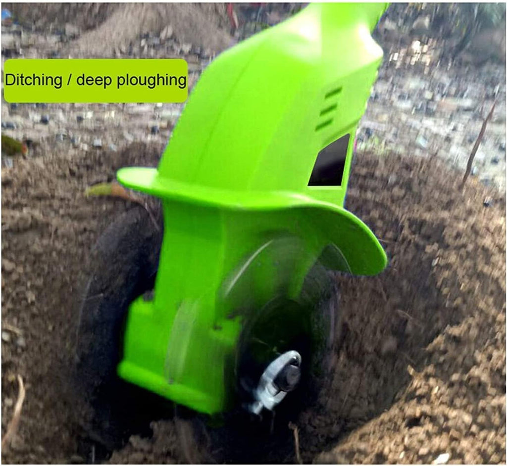 LXXW Electric Tiller Cordless Rotavator, 20V Lightweight Handheld Garden Tiller Rotavator with 4000Mah Rechargeable Battery and Charger Electric Cultivator