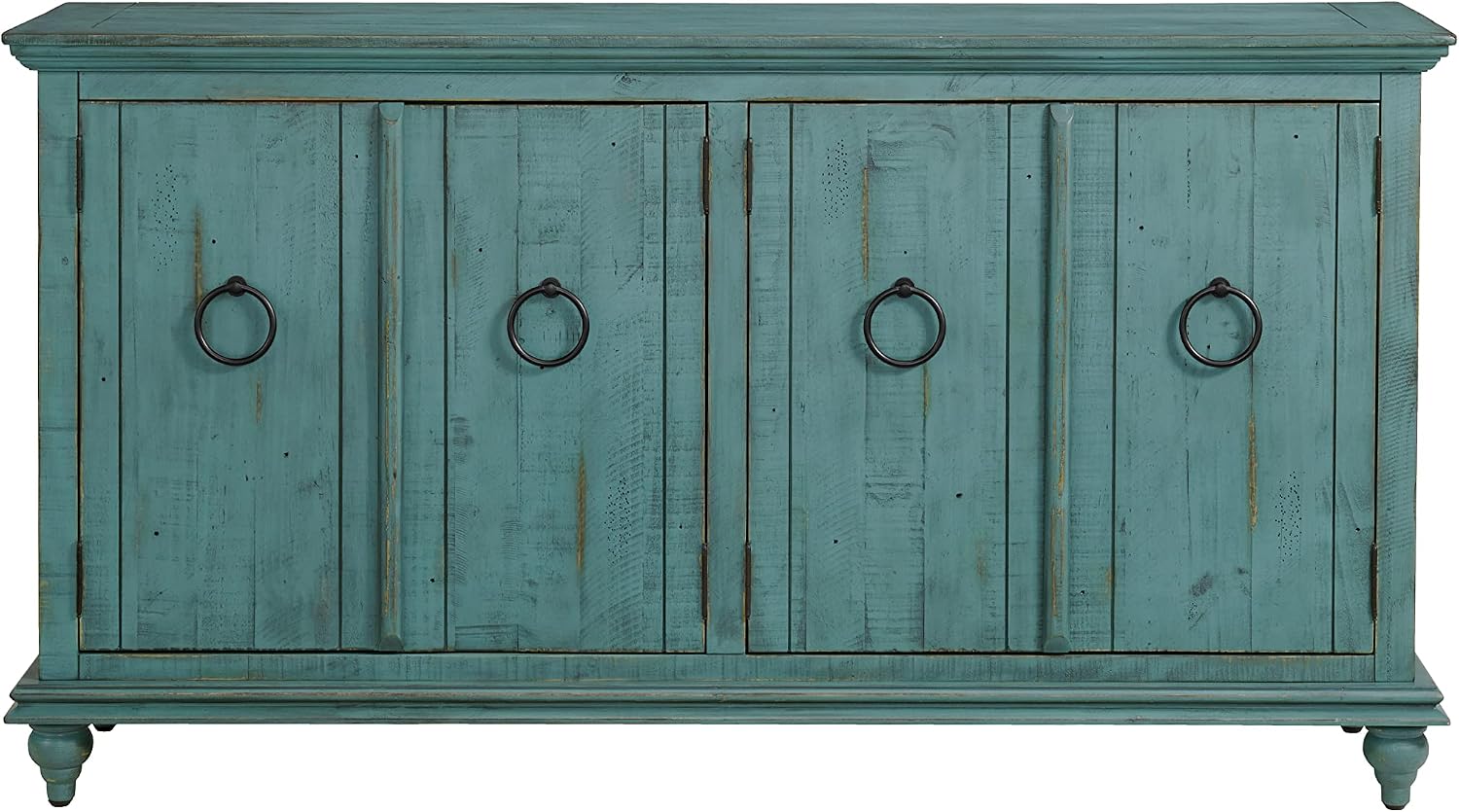 Martin Svensson Home Garden District Rustic Turquoise Solid Wood 65' TV Stand