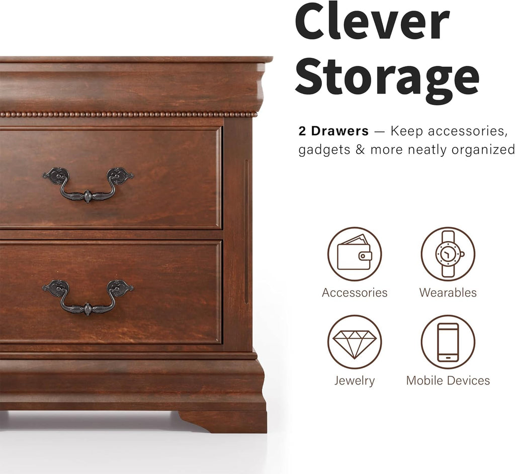 24/7 Shop at Home , nightstands, Cherry Lumis