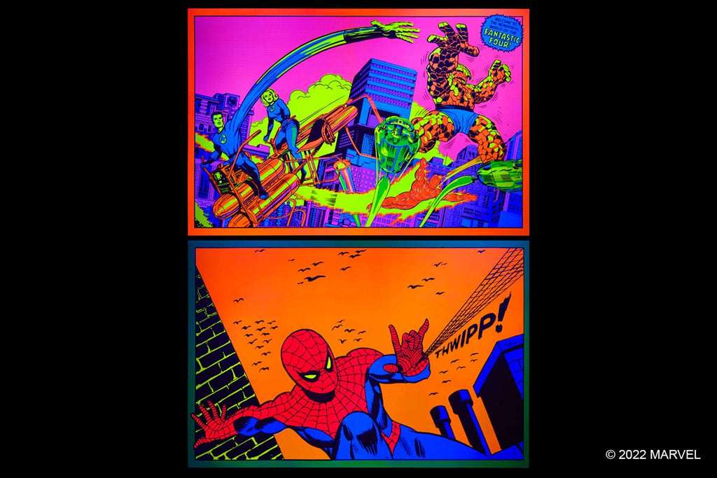 Marvel Classic Black Light Collectible Poster Portfolio Volume 2: 12 Collectible Ready-to-Frame Posters